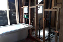 Bathroom remodel with new drain and water piping on Sparks Street, Burbank, Los Angeles, CA